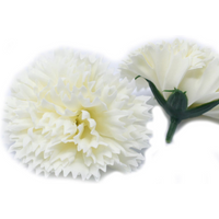 Craft Soap Flowers - Carnations - Cream