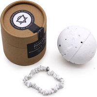 White Jasper Gem Bracelet Bath Bomb
