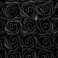 Craft Soap Flowers - Med Rose - With Rim