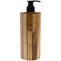 Natural Teakwood Soap Dispenser - Round