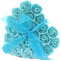 Set of 24 Soap Flower Heart Box - Roses