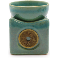 Lucky Coin Large Oil Burner - Jade