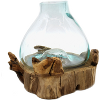 Molten Glass Large Fish Tank 3.7 litre (with light cavity)- 30cm