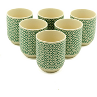 Herbal Tea Cups - Green Mosiac