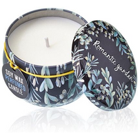 Art Tin Candle - Assorted Design - Romantic Garden - Tea & Rose