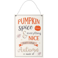 30cm Pumpkin Spice Hanging Sign