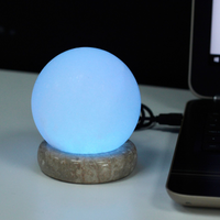 Ball WHITE Salt Lamp - 9 cm