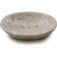 Classic Oval Cream Marble Soap Dish