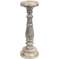 Medium Candle Stand - White Gold