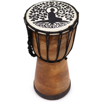 Buddha Wide Top Djembe Drum - 13cm