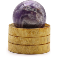 Gemstone Sphere 40mm - African Amethyst with Stand