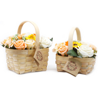Soap Bouquet in Wicker Basket