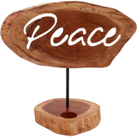 Candle Holder Sign - Peace