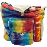 Tiedye Hemp Study Bag with Front Pocket