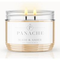 Suede & Amber Double Wicked Scented Candle