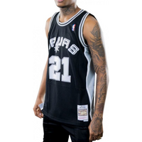 Mitchell & Ness NBA Swingman San Antonio Spurs Tim Duncan T-Shirt SMJYGS18208-SASBLCK98TDU