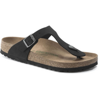 Birkenstock Gizeh Birko-Flor Women's Narrow Black Flip-Flops for Narrow Feet Vegan Black (1020487)