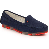Suede leather loafers Filippo W PAW201D navy blue