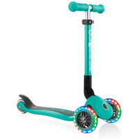 3-wheel scooter Globber Foldable Lights Emerald Green Jr 437-107