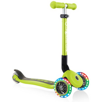 3-wheel scooter Globber Foldable Lights Lime Green Jr 437-106