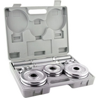 Barbells in a CHROME HMS suitcase 2x7,5kg STC15