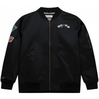 Mitchell & Ness Lightweight Satin Bomber San Antonio Spurs M Jacket SJKT6599-SASYYPPPBLCK