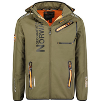 Geographical Norway Royaute DB 068 M WY1996H/GN-Kaki / Orange Softshell Jacket