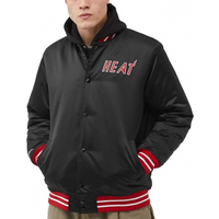 Mitchell & Ness NBA Heavyweight Satin Jacket Miami Heat M OJBF3413-MHEYYPPPBLCK