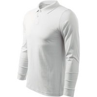Malfini Single J. LS M MLI-21100 white polo shirt