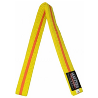 MASTERS kimono belt yellow with orange trim 06224-280040704