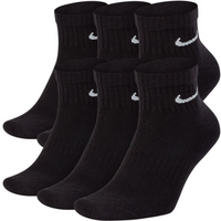 Nike Everyday Cushioned Ankle Socks - 6-Pack (Black)