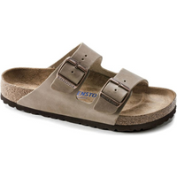 Birkenstock Arizona Soft Footbed Oiled Leather Tabacco Brown Narrow Women's/Men's Slides (0552813)