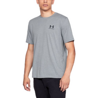T-shirt UA Sportstyle Left Chest SS M 1326799 - gray