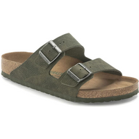 Birkenstock Arizona Vegan Microfaser Regular Women's-Men's Desert Dust Thyme Flip-Flops for Wide Feet Vegan (1024550)