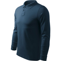 Malfini Single J. LS M MLI-21102 navy blue polo shirt