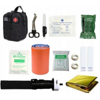 Military tactical first aid kit with 12 pieces of equipment HELBO Depan HEL004 black (HEL004-BLACK)