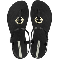 Ipanema Sandal Class women's flip-flop sandals fashionable black with gold