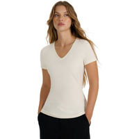 Women's T-shirt 4F F2969 cream 4FWAW25TTSHF2969 12S