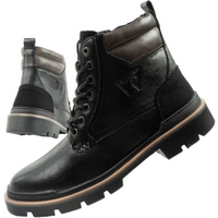 Wrangler Nevada men's shoes Chelsea boots elegant fashionable lace-up black