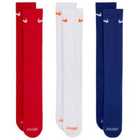 Nike Everyday Plus Cushioned Socks 3 Pairs Red, White, Navy SX6888 996
