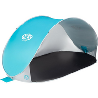 NILS CAMP NC3174 self-pitching beach tent, turquoise-gray