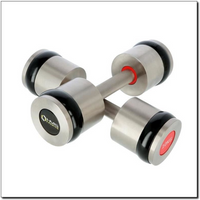 Chrome dumbbells 2x10kg silicone elements HMS HH10