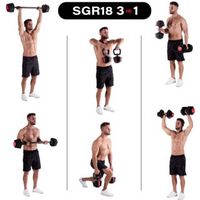 HMS SGR18 PRO SET 3in1 adjustable dumbbell set 41 kg