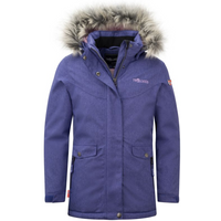 Trollkids Girls Oslo Coat XT insulated winter jacket with hood, purple (180-154)