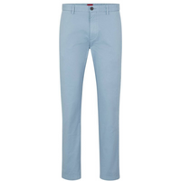 Hugo Boss men's slim-fit trousers in stretch cotton gabardine, light blue (50468314-451)