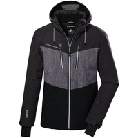 Killtec KSW 45 Men's Zip-Up Ski Jacket with Detachable Hood, Gray/Black (38699/238)