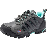 Trollkids Kids Trolltunga Hiker Low waterproof hiking shoes for boys/girls, anthracite/mint (155-609)