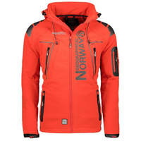 Geographical Norway Techno MEN 056 BS3 men's sports jacket with adjustable hood, waterproof, red (WU1060H/GN)