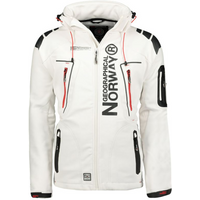 Geographical Norway Techno MEN 056 BS3 men's sports jacket, quick-drying, with hood, white (WU1060H/GN)