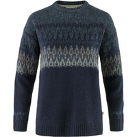 Fjällräven Övik Path Knit W women's jacquard knit sweater navy blue (F86992-555-560)
